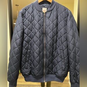 GAP Men's Quilted Navy Bomber Jacket